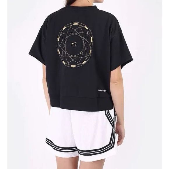 Nike Standard Issue Basketball Top Small Black Gold Women Lady Legend Sweatshirt - Picture 13 of 13